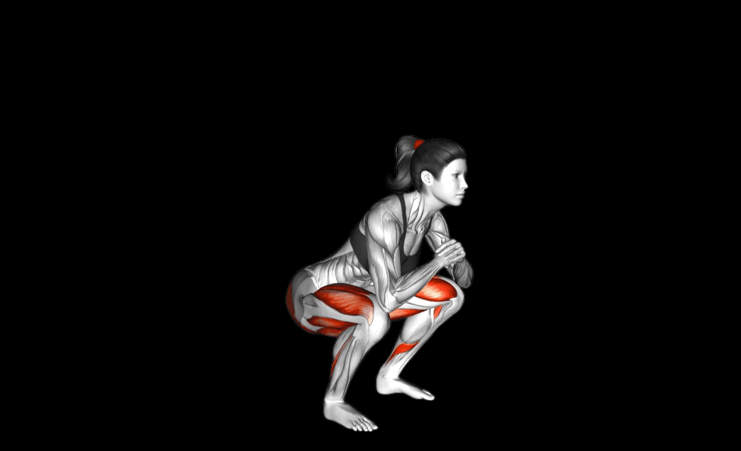 Guided squat demonstration