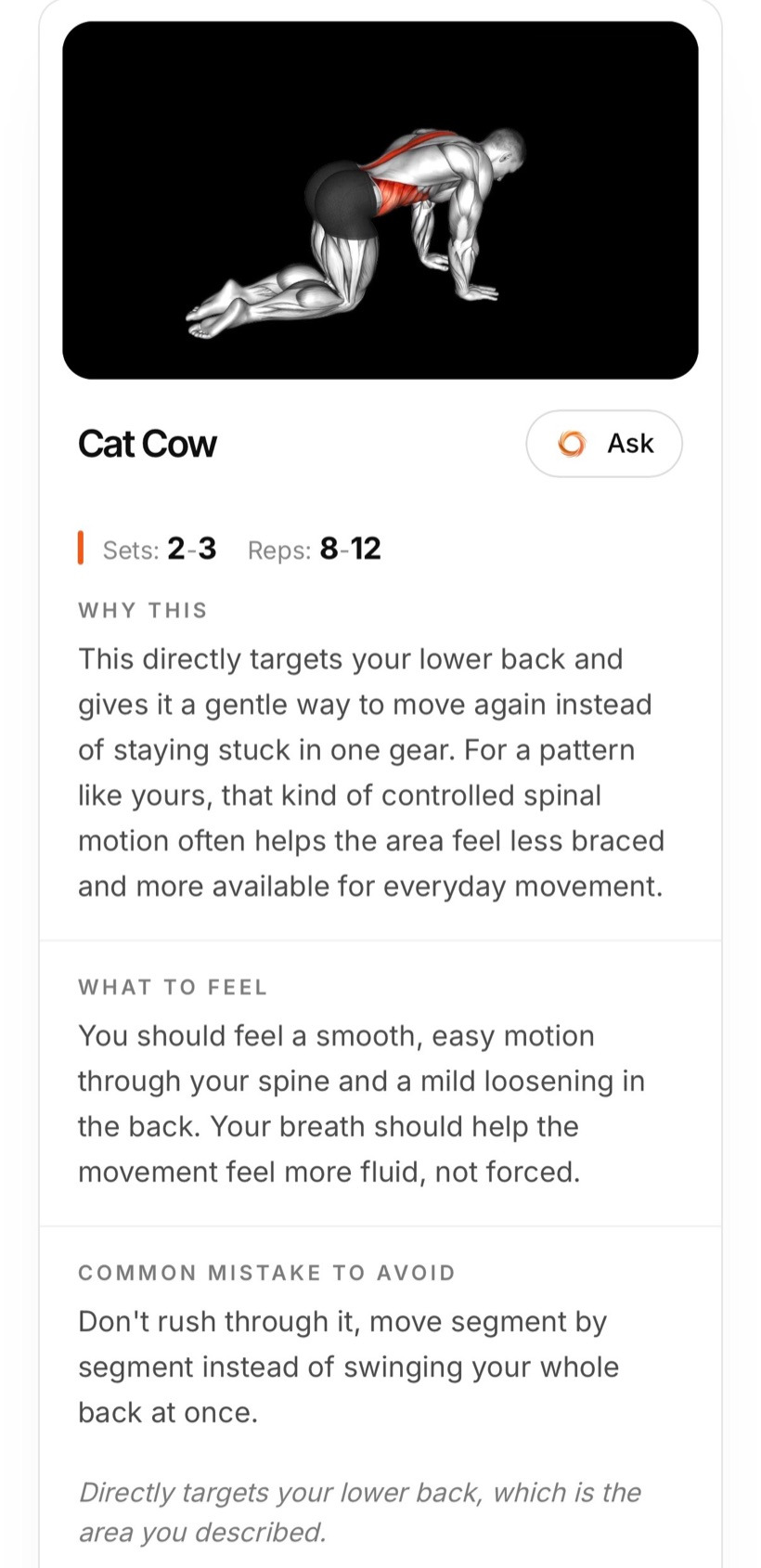 Motion Doctor app screen